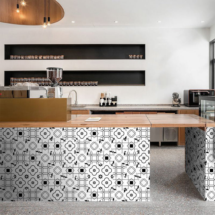 BowLift | Mosaic Tile Wallpaper Contemporary Plastic Wallpaper with Square Shape