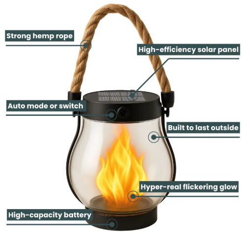 Feuerkeim Solar Light — Magical flame atmosphere that warms your heart and enchants every night | Bowlift