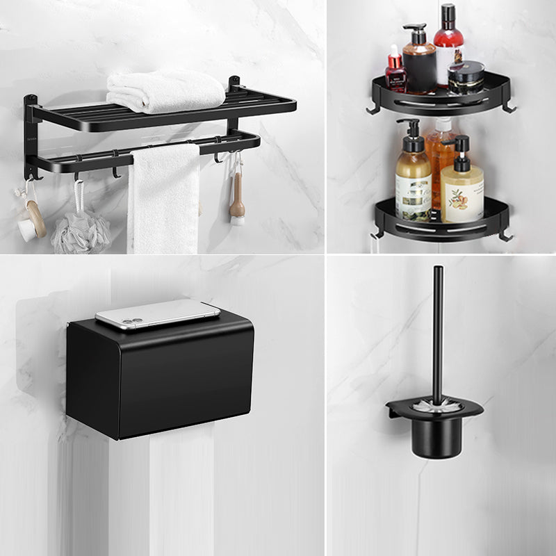 BowLift | Matt black bathroom accessory set Modern bathroom accessory hardware set