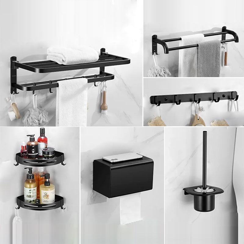 BowLift | Matt black bathroom accessory set Modern bathroom accessory hardware set