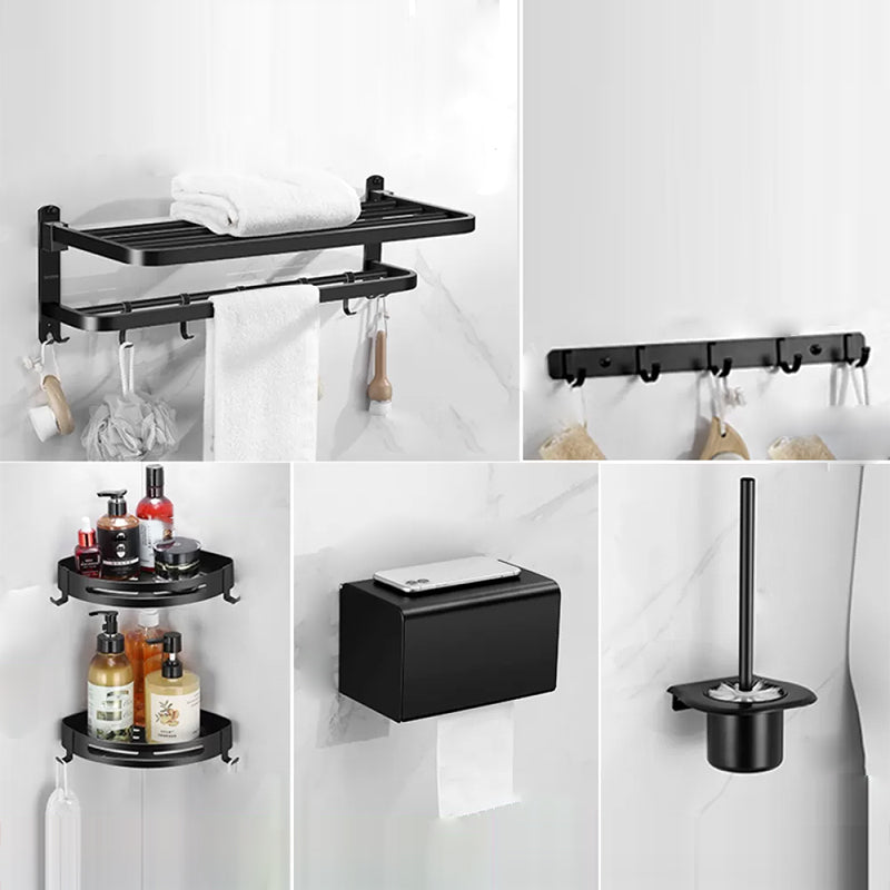 BowLift | Matt black bathroom accessory set Modern bathroom accessory hardware set