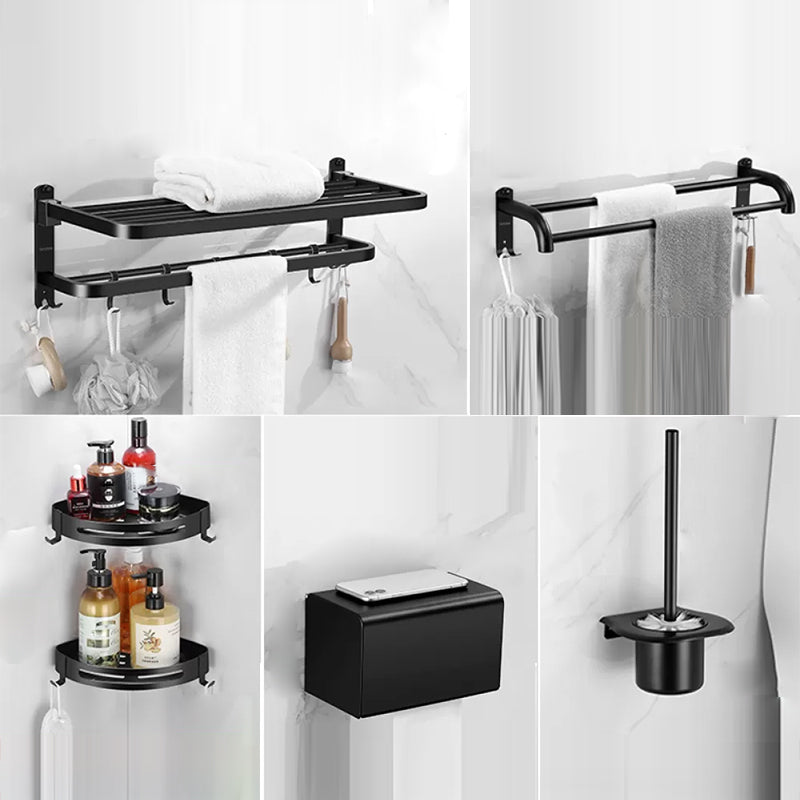BowLift | Matt black bathroom accessory set Modern bathroom accessory hardware set