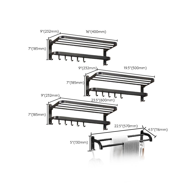 BowLift | Matt black bathroom accessory set Modern bathroom accessory hardware set