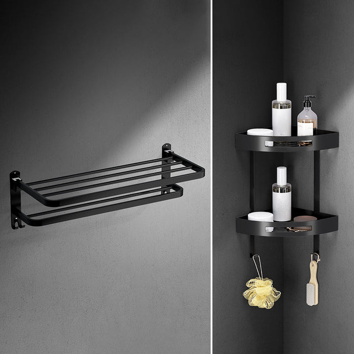 BowLift | Black modern bathroom accessory set stainless steel bathroom fittings
