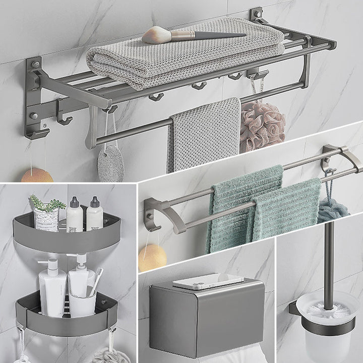 BowLift | Modern Chrome Bathroom Accessories Set Aluminum Bathroom Fixtures Set