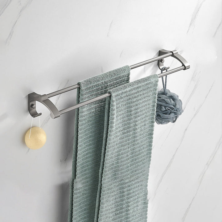 BowLift | Modern Chrome Bathroom Accessories Set Aluminum Bathroom Fixtures Set