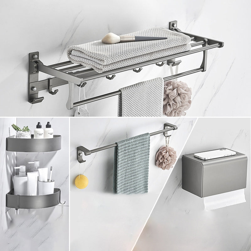BowLift | Modern Chrome Bathroom Accessories Set Aluminum Bathroom Fixtures Set