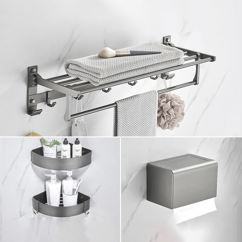 BowLift | Modern Chrome Bathroom Accessories Set Aluminum Bathroom Fixtures Set