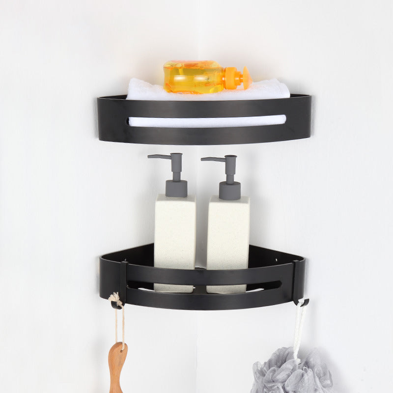 BowLift | Modern Matt Black Bathroom Shelf Paper Holder Bathroom Accessory Set