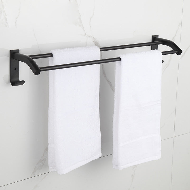 BowLift | Modern Matt Black Bathroom Shelf Paper Holder Bathroom Accessory Set
