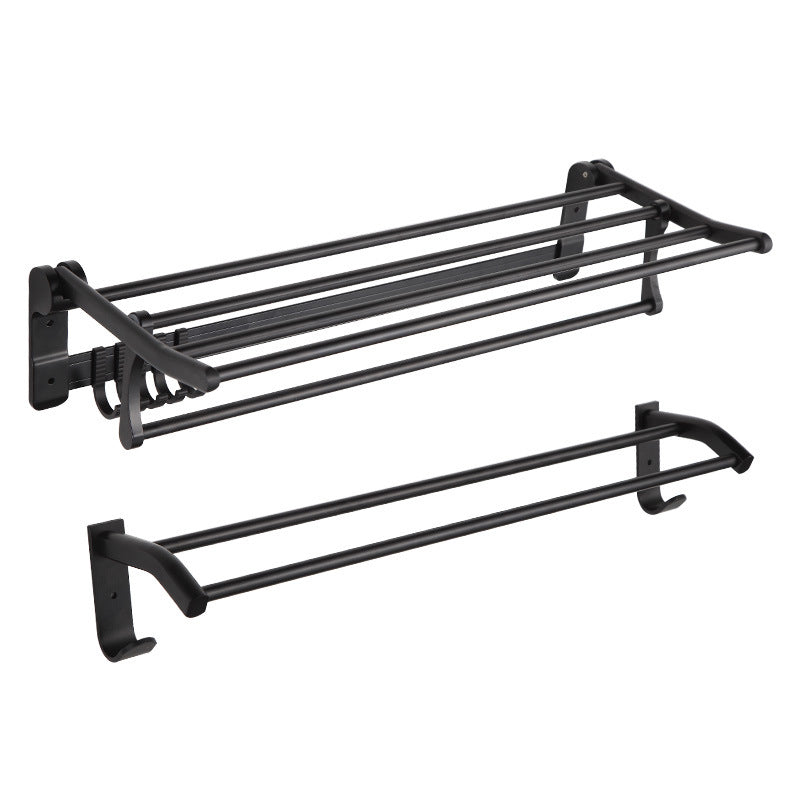 BowLift | Modern Matt Black Bathroom Shelf Paper Holder Bathroom Accessory Set