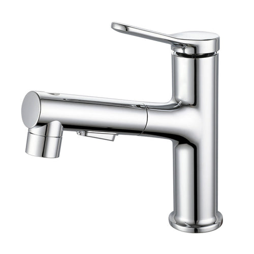 BowLift | Extendable Bathroom Faucet Brass Modern Faucet with Water Hose