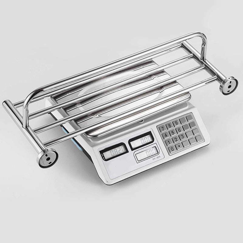 BowLift | Polished Chrome 5-piece modern bathroom accessory set with bathroom shelf