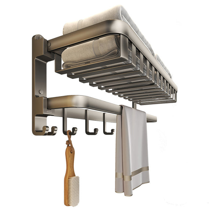 BowLift | Modern Bathroom Accessories Set Gray Bathroom Shelf Paper Holder Bathroom Accessories Kit