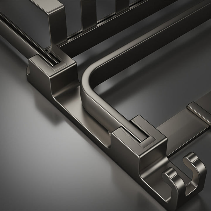 BowLift | Modern Bathroom Accessories Set Gray Bathroom Shelf Paper Holder Bathroom Accessories Kit