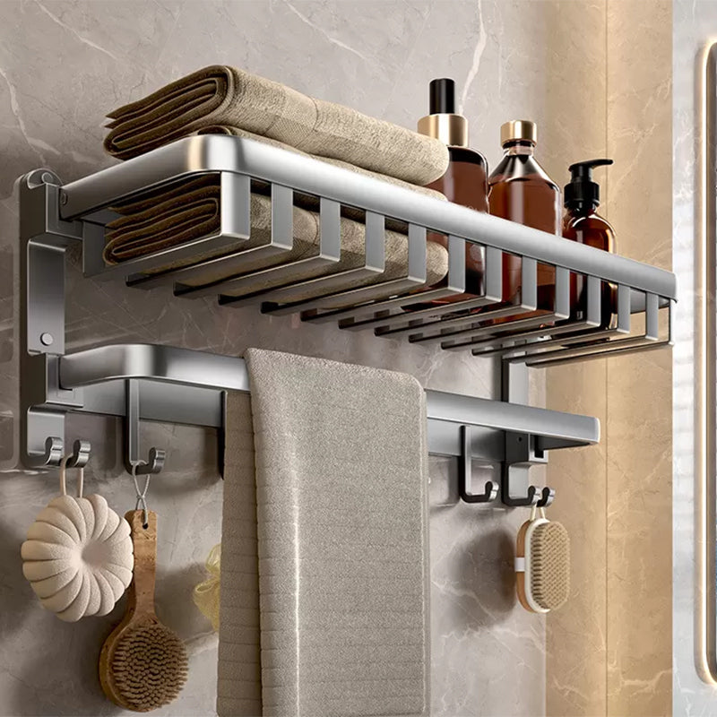 BowLift | Modern Bathroom Accessory Set Gray Bathroom Shelf Paper Holder Bathroom Accessory Kit