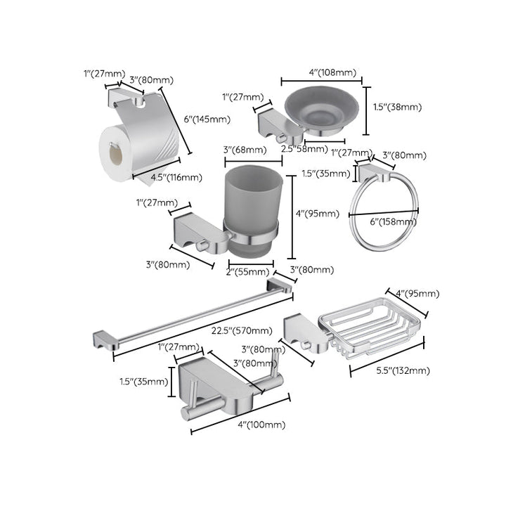BowLift | 6-piece chrome bathroom accessory as a single item or as a set with towel ring bar