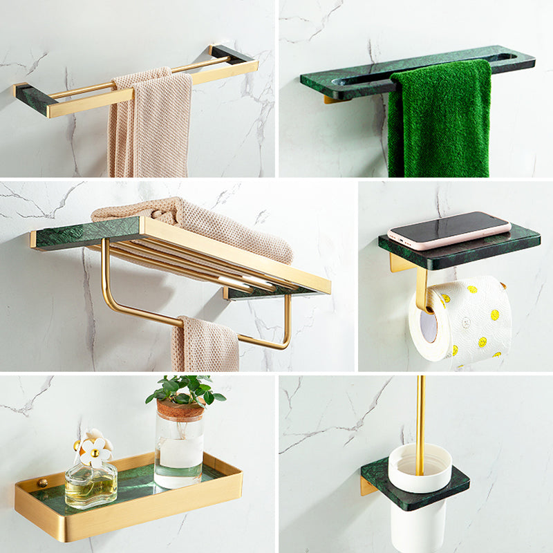 BowLift | Golden Bath Hardware Set Brass & Marble Bathroom Accessories Set