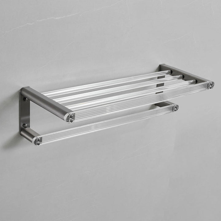 BowLift | Modern Bathroom Set Gray Towel Rack Bathroom Shelf Bathroom Accessories Set