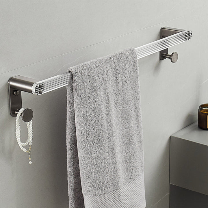 BowLift | Modern Bathroom Set Gray Towel Rack Bathroom Shelf Bathroom Accessories Set