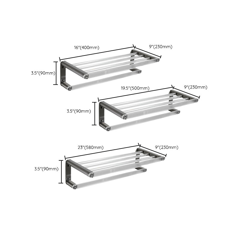 BowLift | Modern Bathroom Set Gray Towel Rack Bathroom Shelf Bathroom Accessories Set