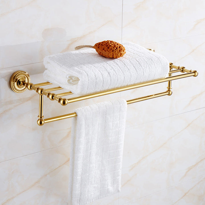 BowLift | Traditional Golden Bath Accessory Set Copper Bathroom Accessory Kit