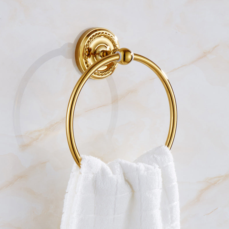 BowLift | Traditional Golden Bath Accessory Set Copper Bathroom Accessory Kit