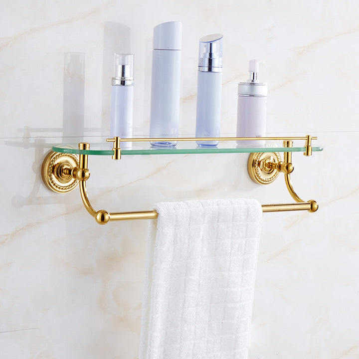 BowLift | Traditional Golden Bath Accessory Set Copper Bathroom Accessory Kit