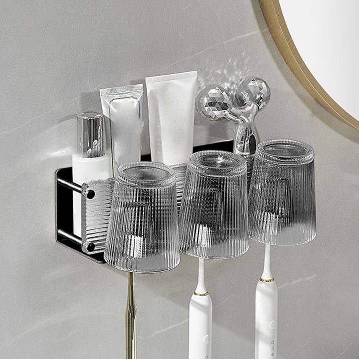 BowLift | Modern Bathroom Accessories Set Bathroom Shelf Towel Holder Black Bathroom Accessories Set