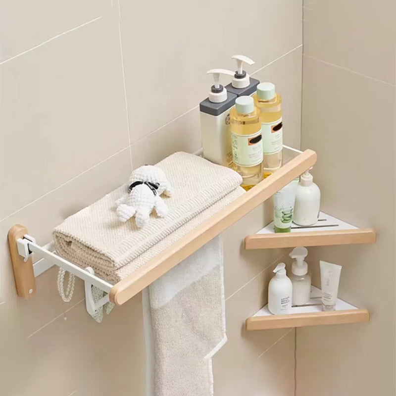 BowLift | White Bathroom Set Solid Wood & Aluminum Bathroom Accessories Individually or as a Set