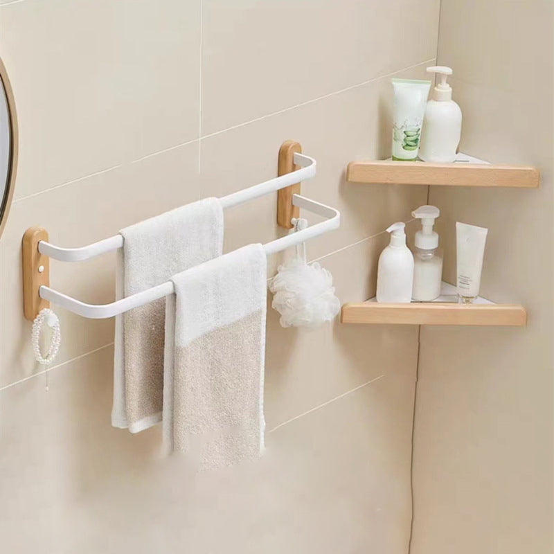 BowLift | White Bathroom Set Solid Wood & Aluminum Bathroom Accessories Individually or as a Set