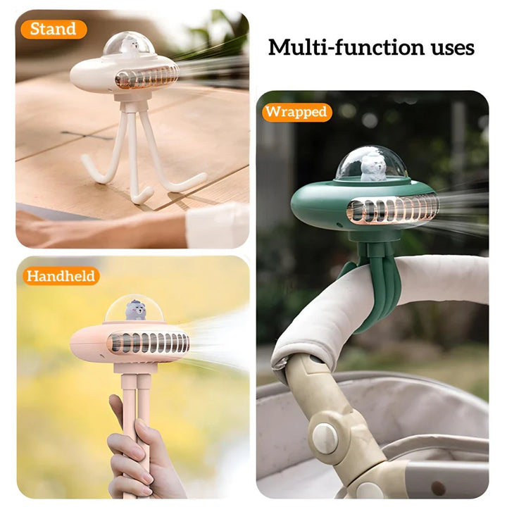 Portable Rechargeable Folding Stroller Fan | Bowlift