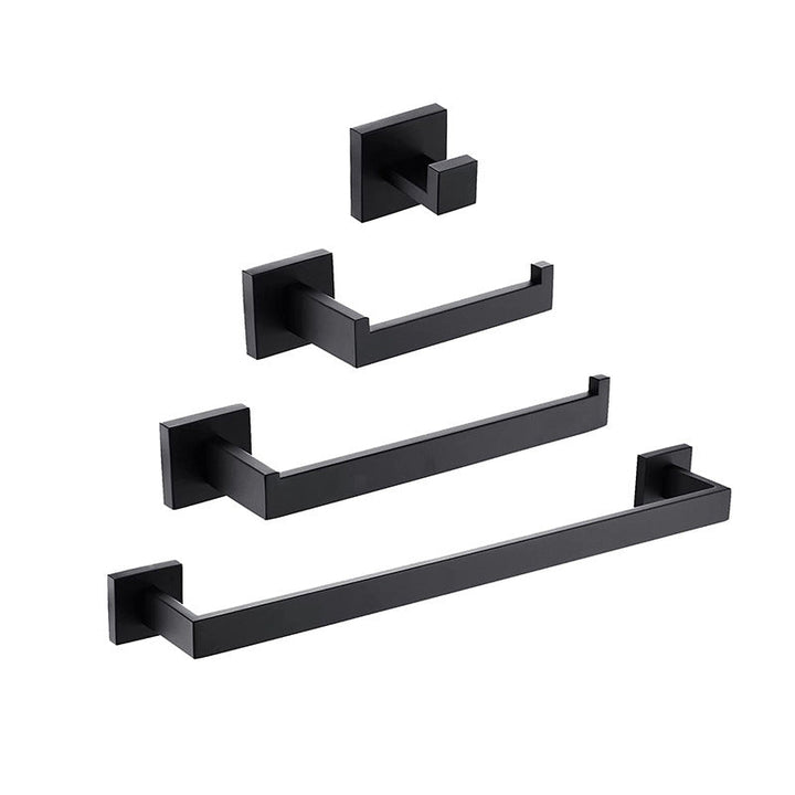 BowLift | 7-piece bathroom accessory set made of stainless steel with paper holder/robe hook/towel ring bar