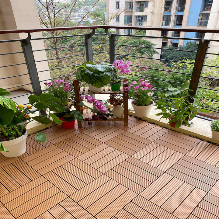 BowLift | Composite deck tile Solid Color Waterproof Patio Floor Tile