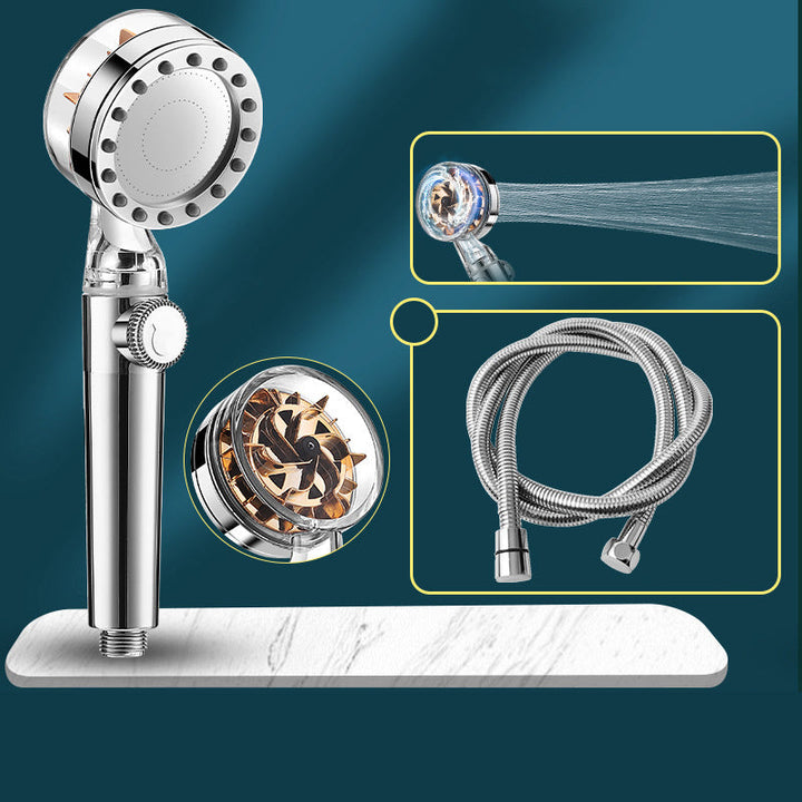 BowLift | Contemporary Handheld Supercharged Showerhead Round Turbo Spray Head