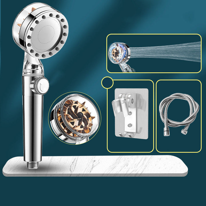 BowLift | Contemporary Handheld Supercharged Showerhead Round Turbo Spray Head