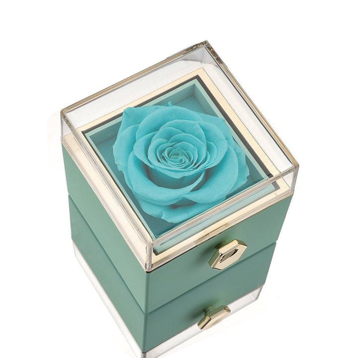 BowLift | [Ideal Gift] Eternal Rose Box - With engraved necklace & artificial rose