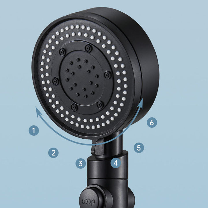 BowLift | Contemporary Hand Shower Plastic Round Hand Shower with Self-Cleaning