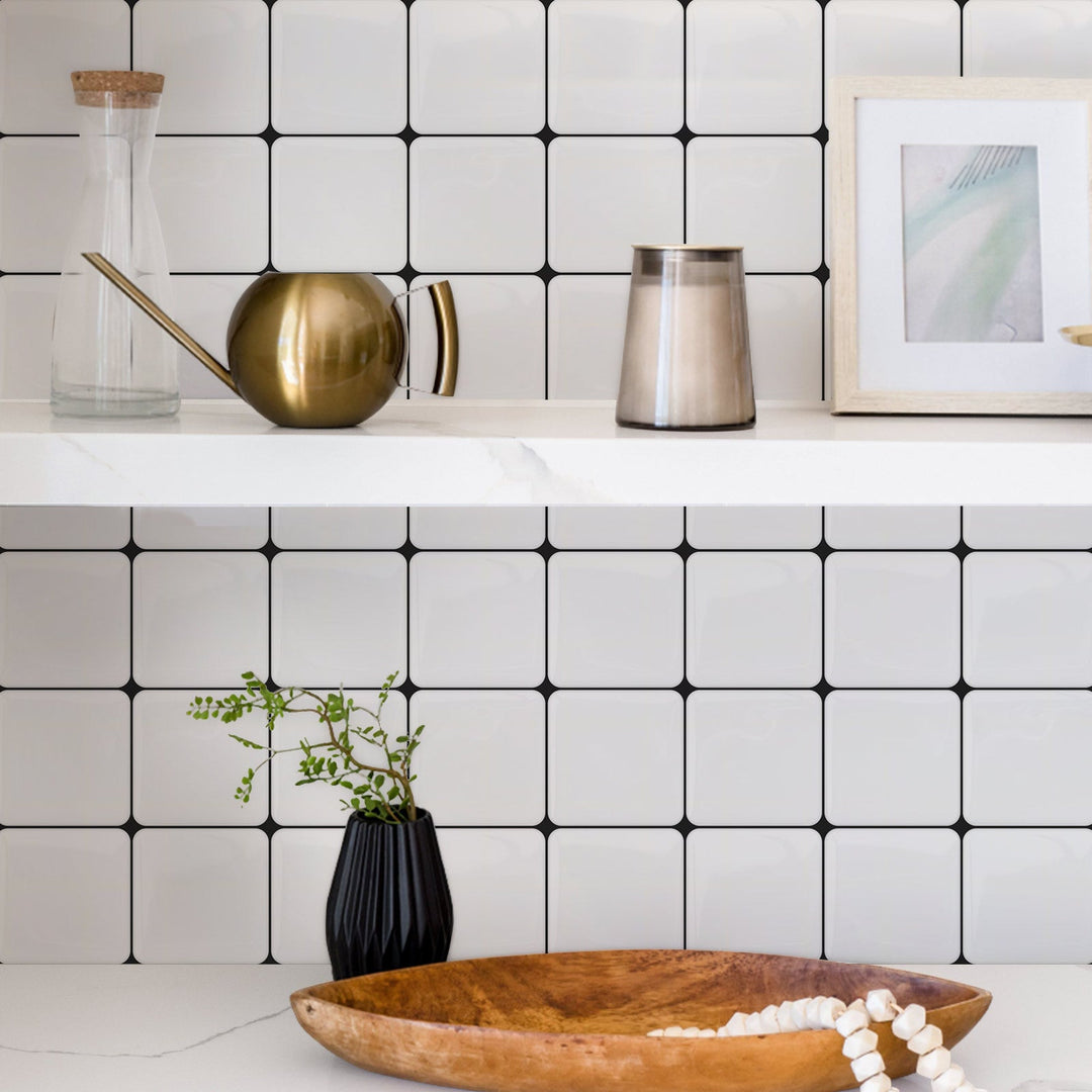 BowLift | Contemporary Wallpaper Mosaic Tile Peel & Stick Tile for Kitchen and Bathroom