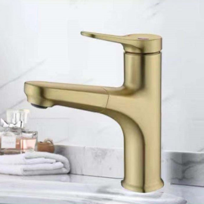 BowLift | Round Modern Sink Faucet with Pull-Out Single-Hole Basin Faucet