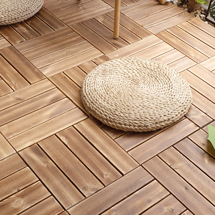 BowLift | Pine Floor Tile Water Repellent Click-Lock Traditional Wood Floor for Living Room
