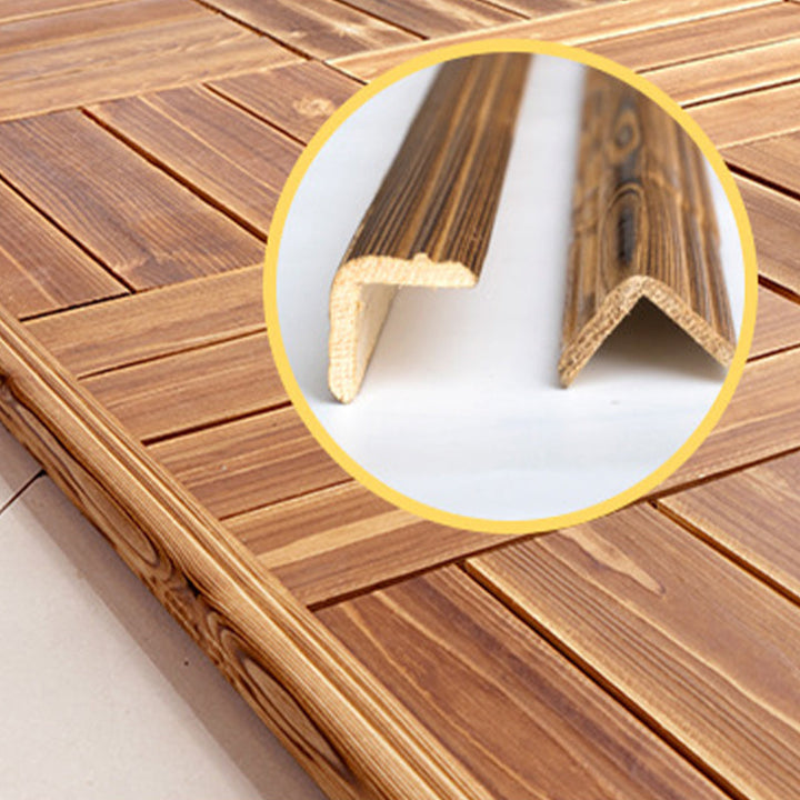 BowLift | Pine Floor Tile Water Repellent Click-Lock Traditional Wood Floor for Living Room