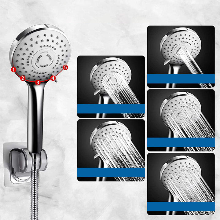 BowLift | Modern shower combination spray 5 setting patterns handheld shower head with large shower head