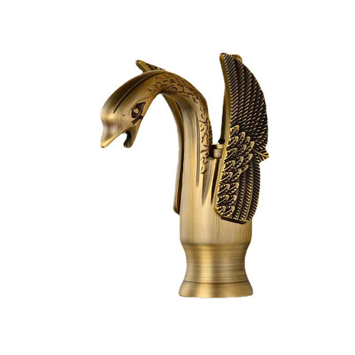 BowLift | Full brass bathroom sink faucet hot and cold water single handle sink faucet