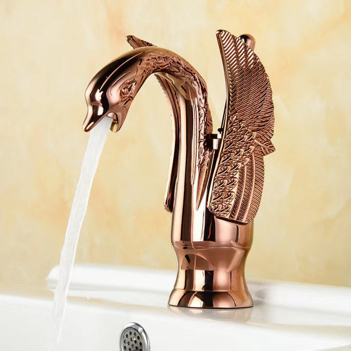 BowLift | Full brass bathroom basin faucet hot and cold water single handle basin faucet