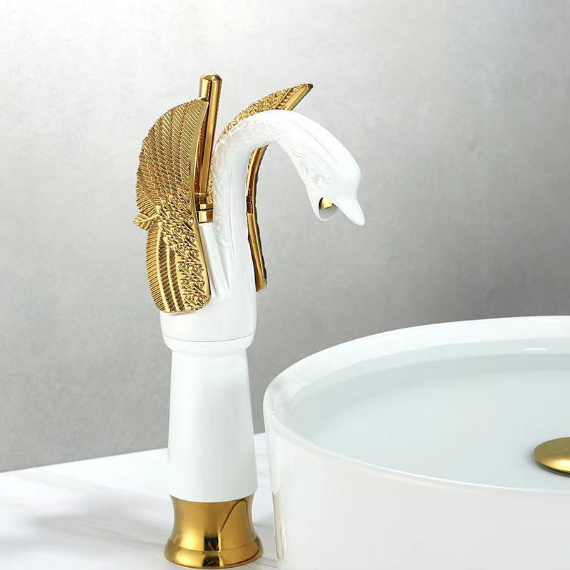 BowLift | Full brass bathroom basin faucet hot and cold water single handle basin faucet