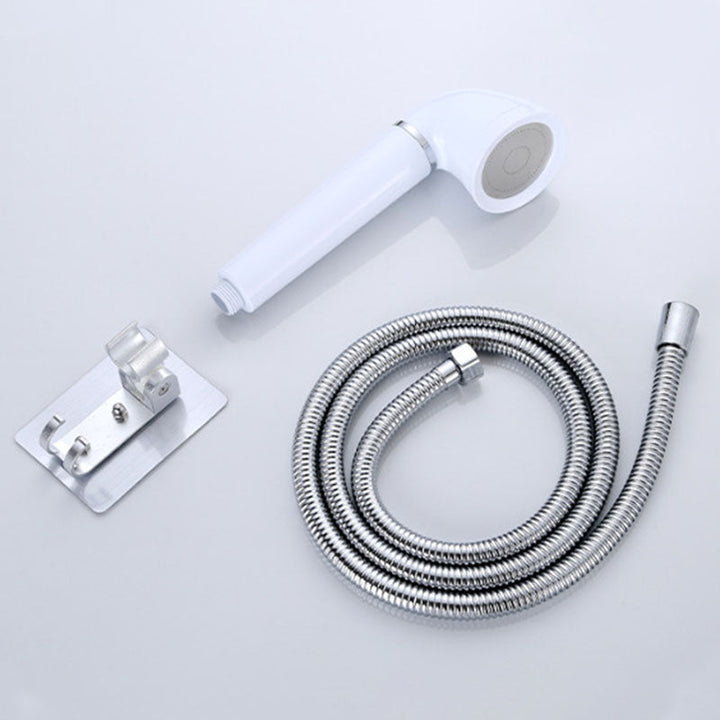 BowLift | White round shower head plastic supercharged hand shower