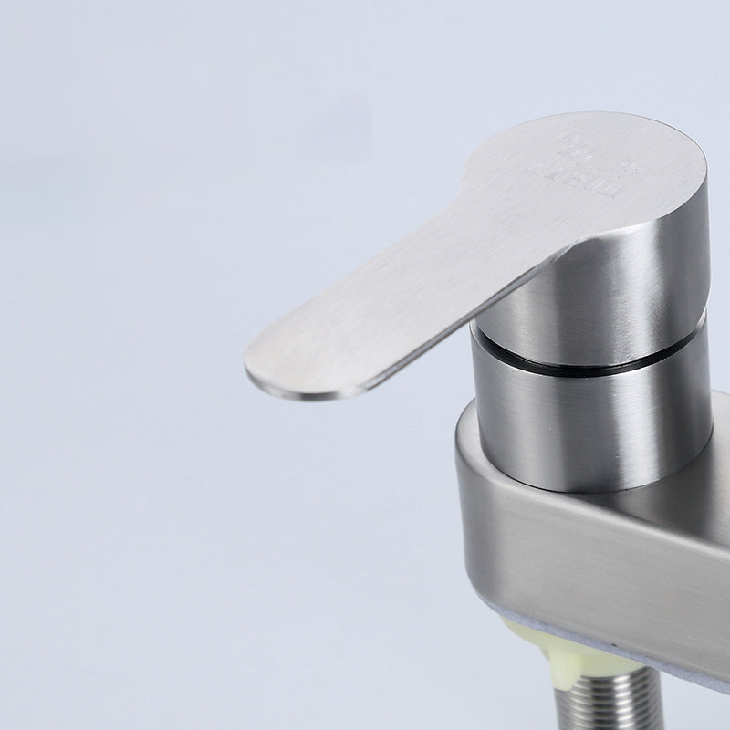 BowLift | 304 stainless steel center faucet bathroom single handle hot and cold sink faucet