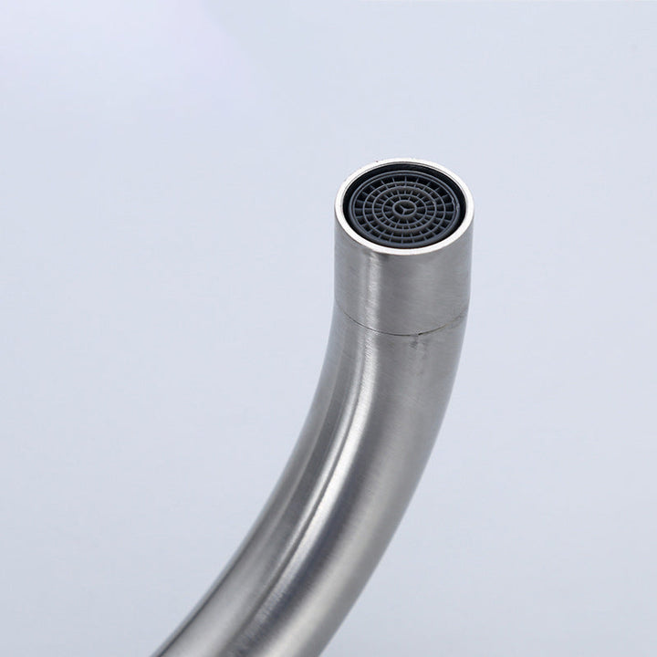 BowLift | 304 stainless steel center faucet bathroom single handle hot and cold sink faucet