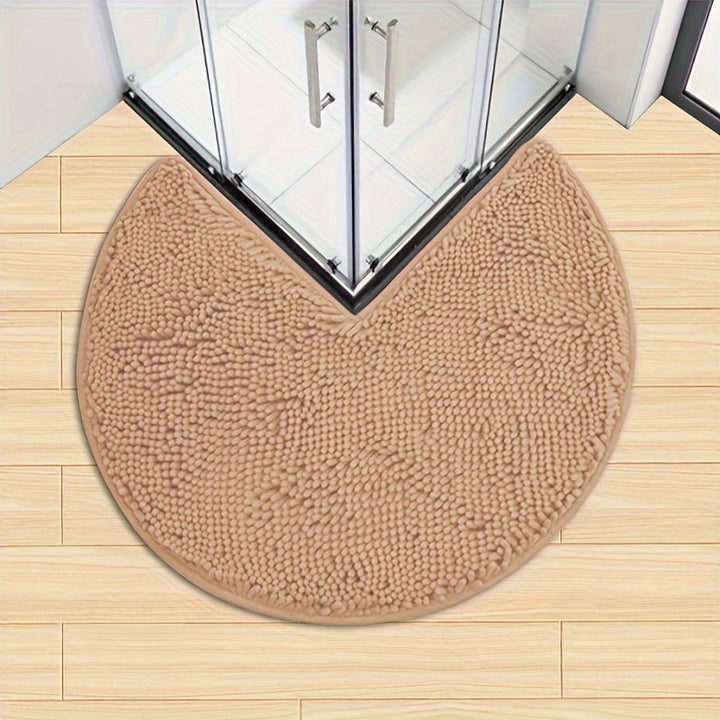 BowLift | Round Luxury Chen Bath Mat Ultra-Soft Chenille – Anti-Slip & Quick Drying